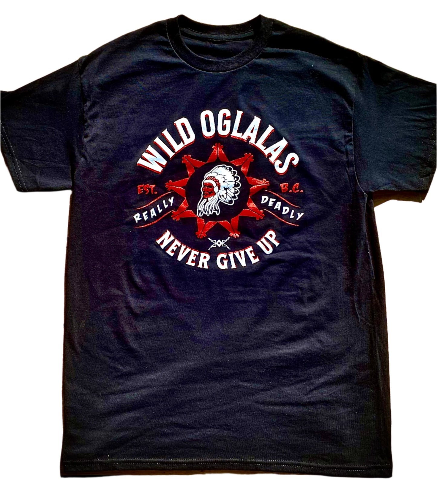 Wild Oglalas Never Give Up T-shirt