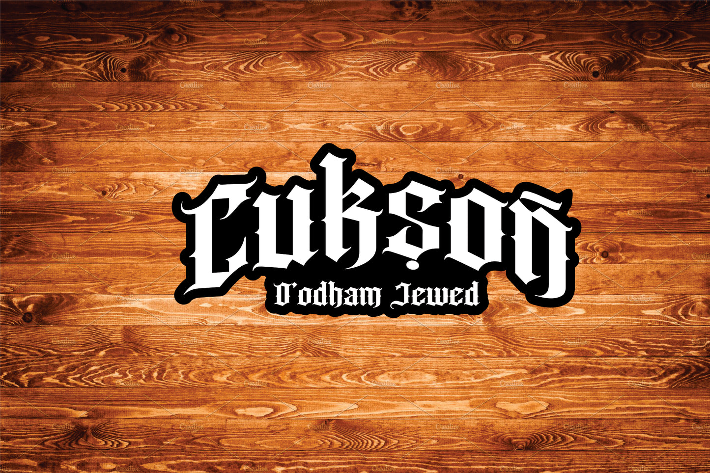 Cukson O'odham Jewed Sticker white on black
