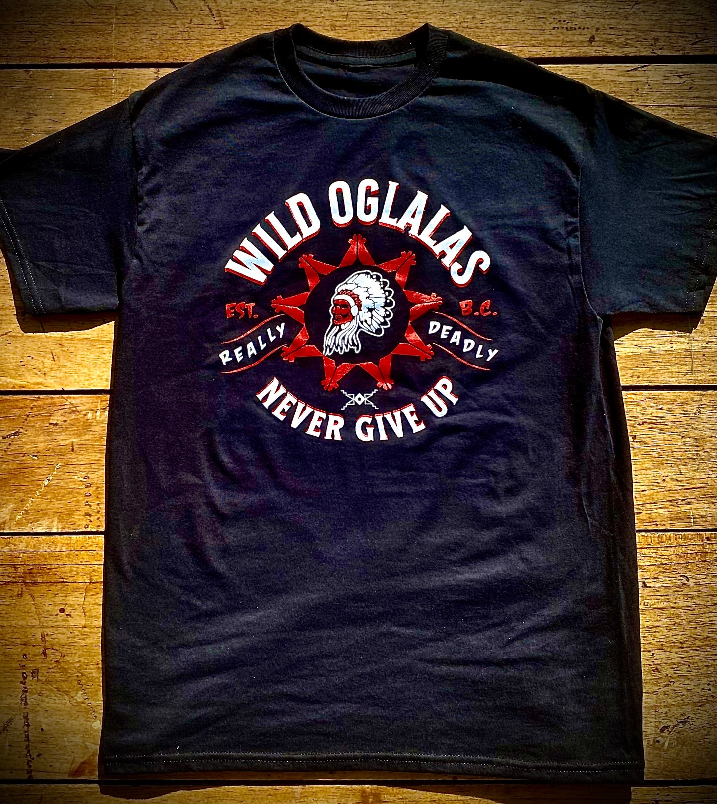 Wild Oglalas Never Give Up T-shirt