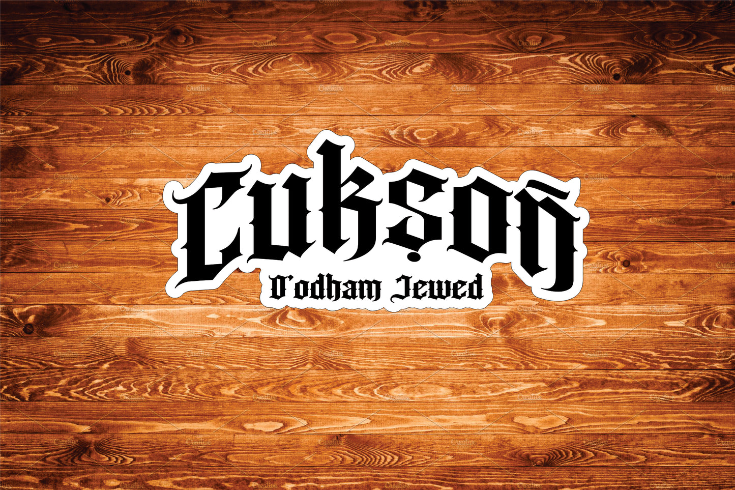 Cukson O'odham Jewed Sticker black on white